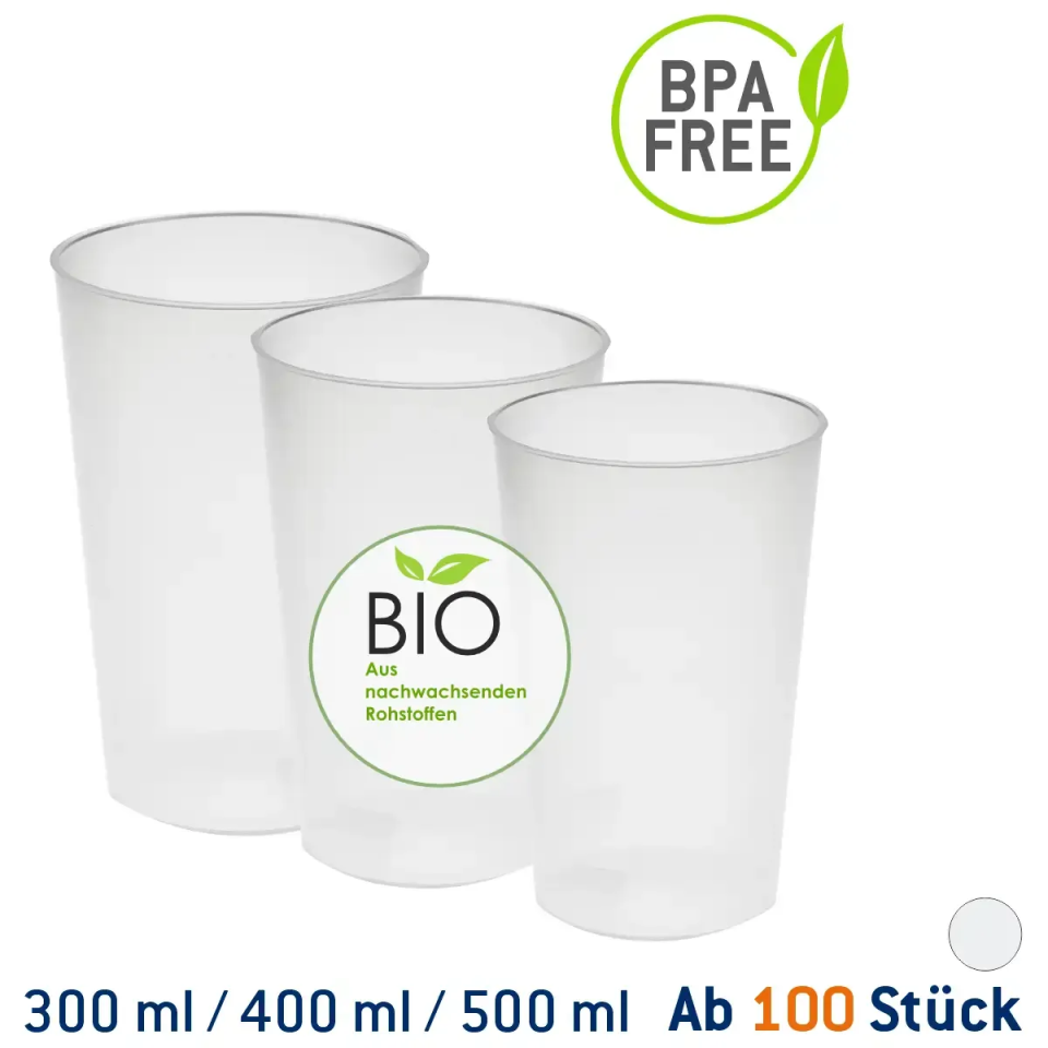 Mehrwegbecher Vital Bio Volumen: 300 ml Druck: ohne Druck